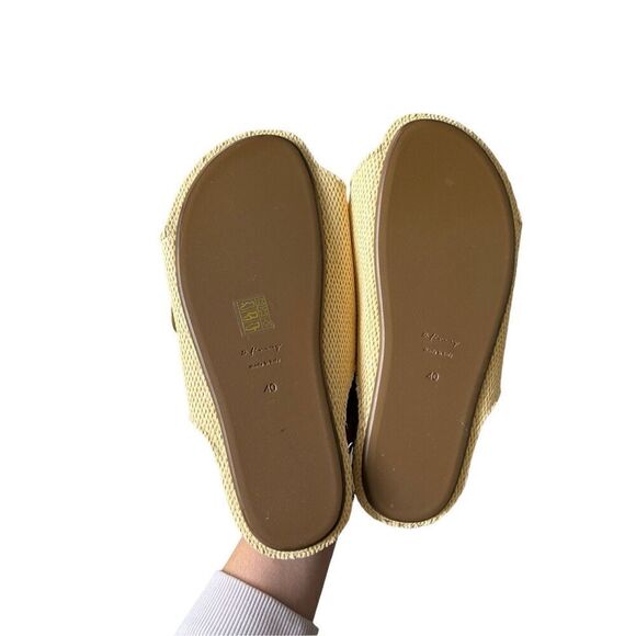 Definery Women's Beige Loop Raffia Buckle Slide Sandals Size US 10 EU 40 - Picture 7 of 8